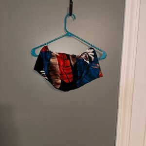 Tropical print tube top